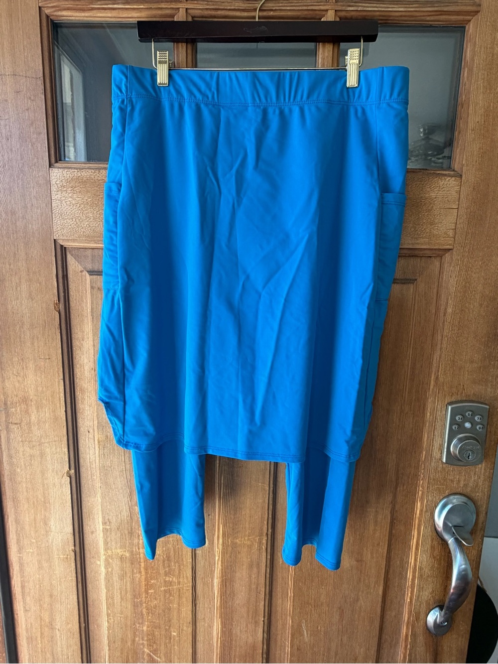 Blue Women's Active Skirt with Built-In Shorts